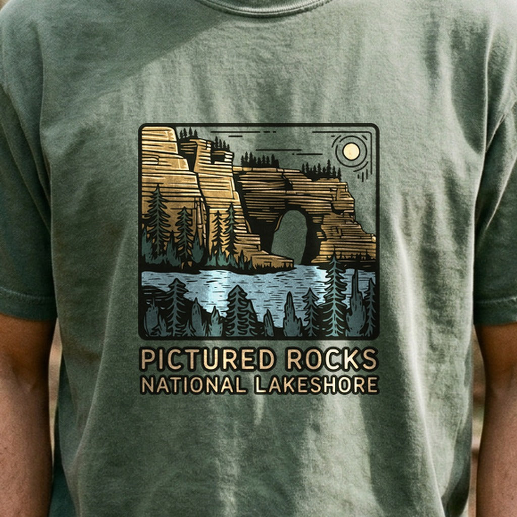 Pictured Rocks National Lakeshore Cotton T-Shirt