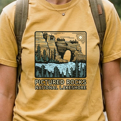 Pictured Rocks National Lakeshore Cotton T-Shirt