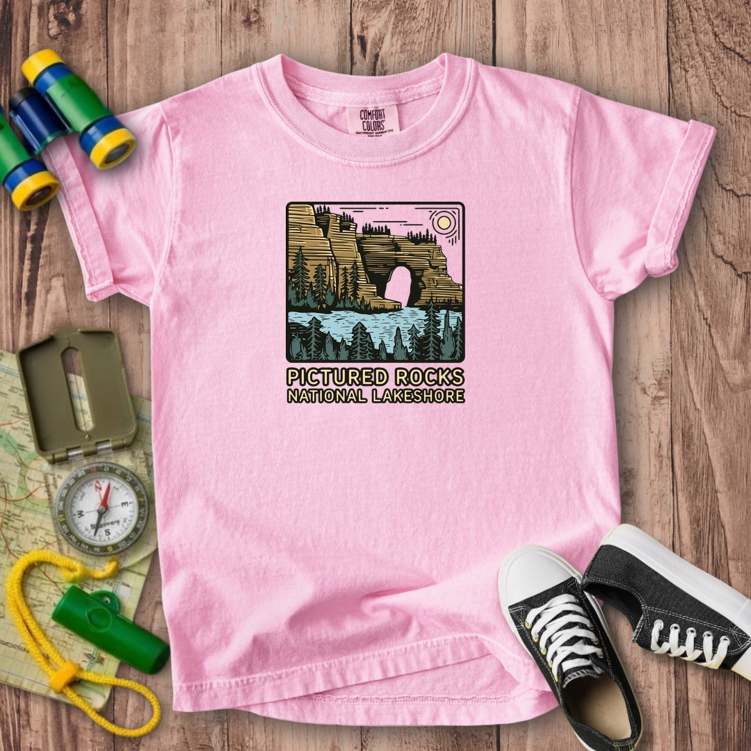 Pictured Rocks National Lakeshore Kids Cotton T-Shirt