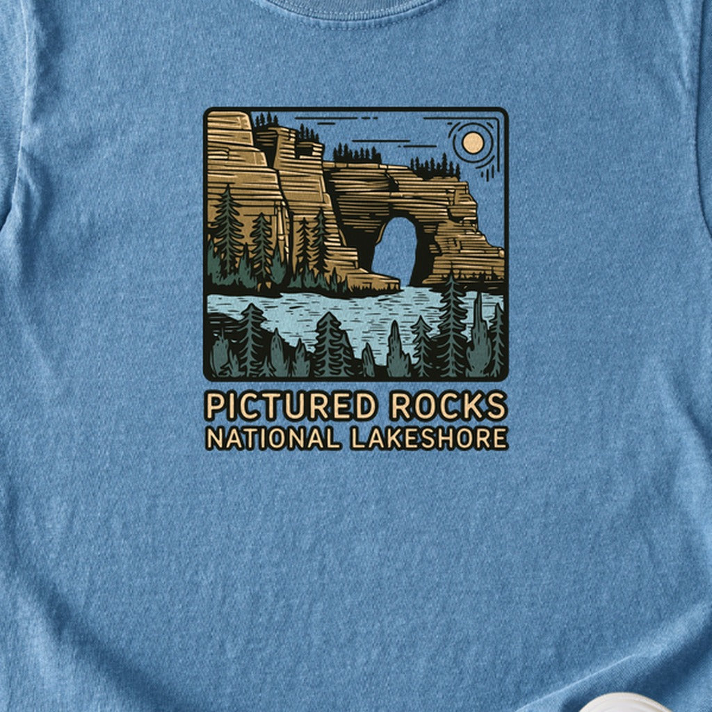Pictured Rocks National Lakeshore Kids Cotton T-Shirt
