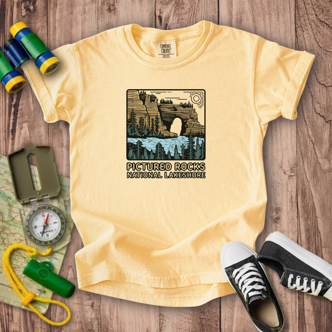 Pictured Rocks National Lakeshore Kids Cotton T-Shirt