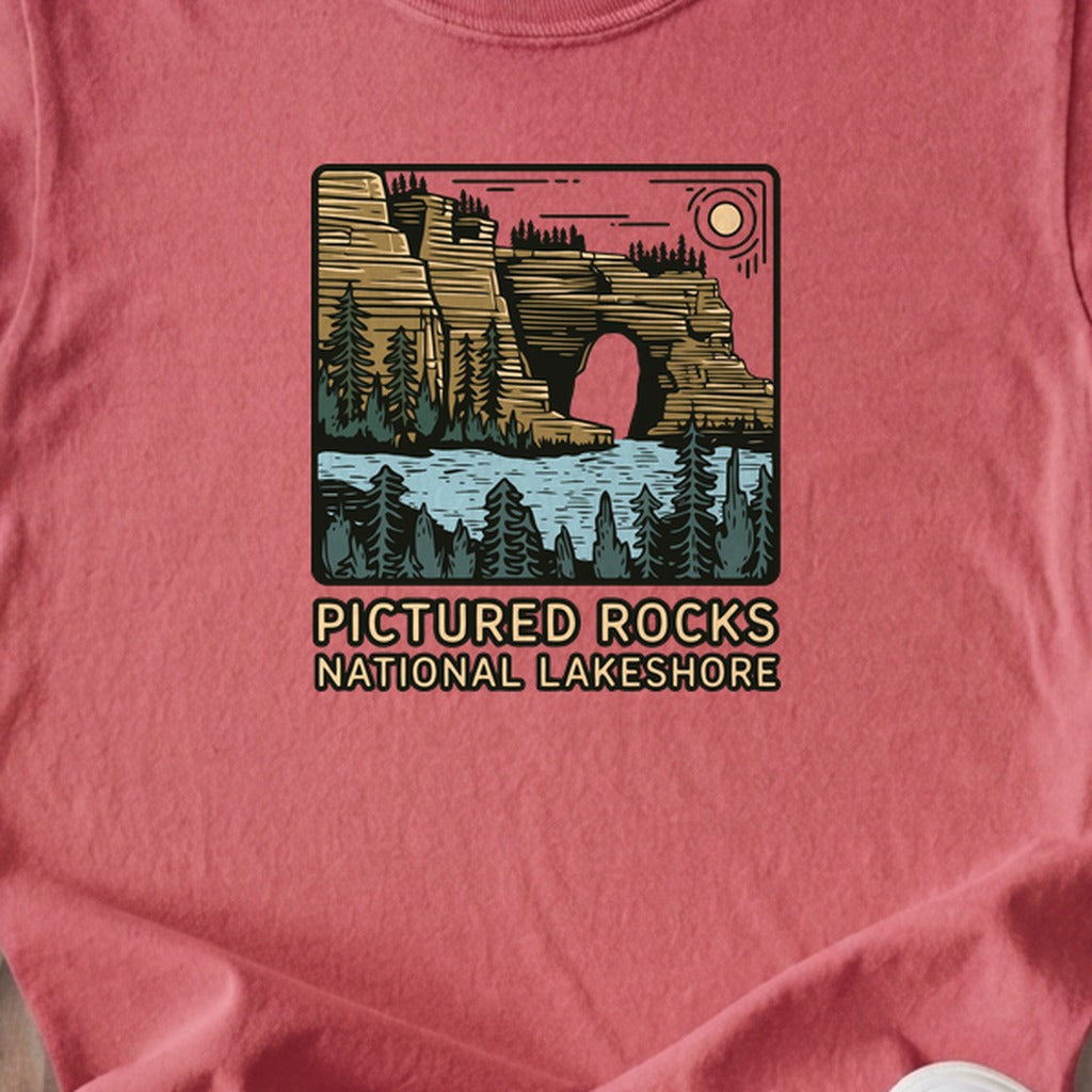Pictured Rocks National Lakeshore Kids Cotton T-Shirt