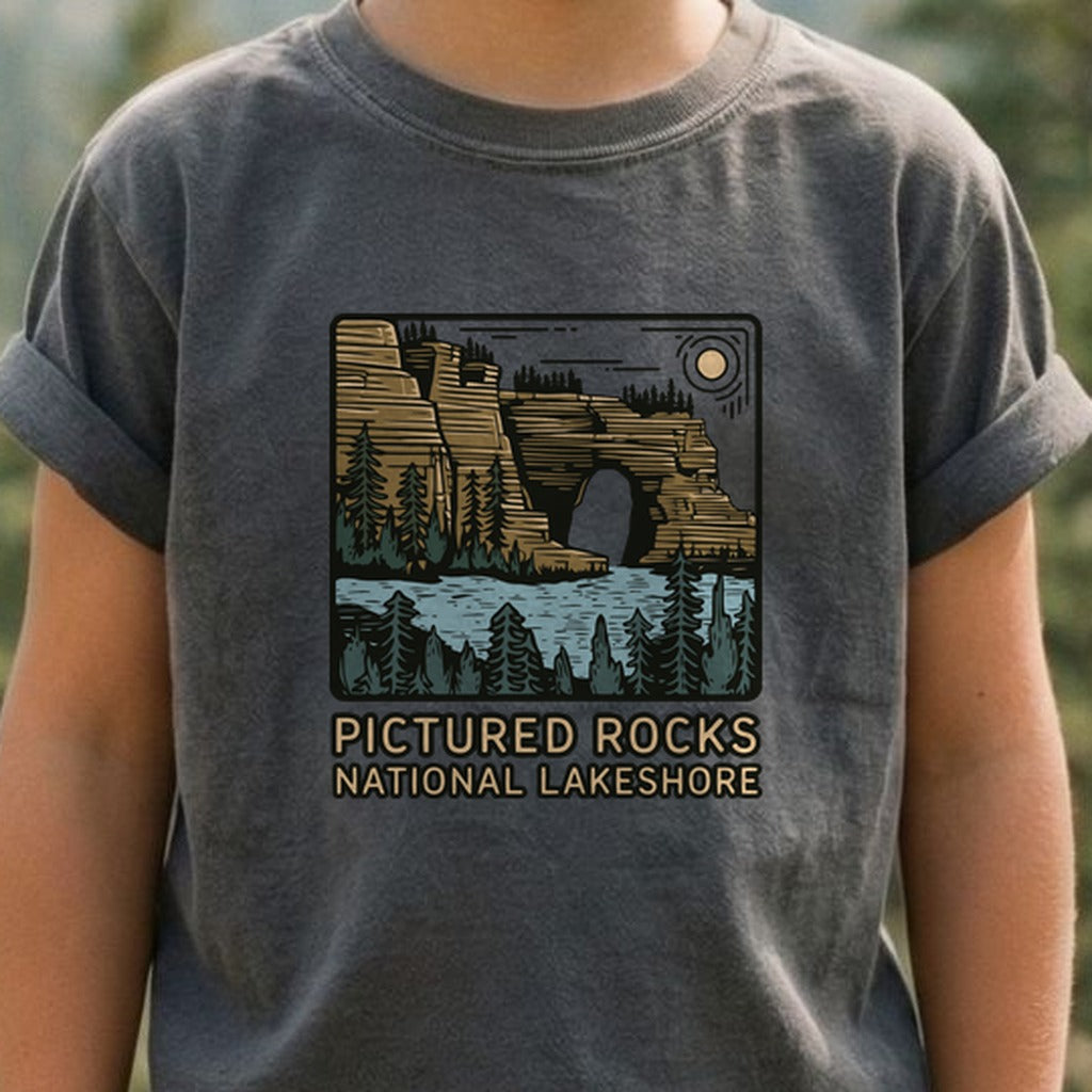 Pictured Rocks National Lakeshore Kids Cotton T-Shirt