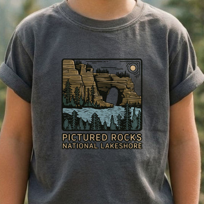 Pictured Rocks National Lakeshore Kids Cotton T-Shirt
