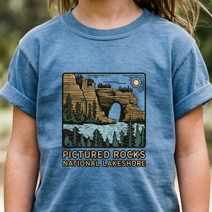 Pictured Rocks National Lakeshore Kids Cotton T-Shirt