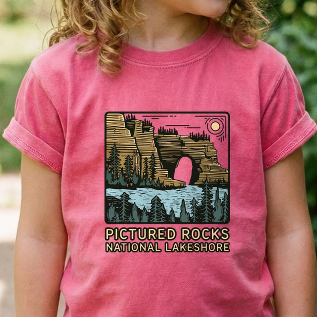 Pictured Rocks National Lakeshore Kids Cotton T-Shirt