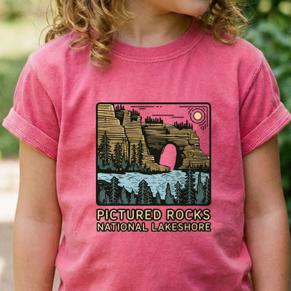 Pictured Rocks National Lakeshore Kids Cotton T-Shirt