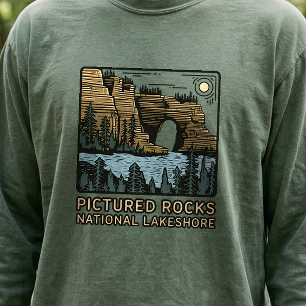 Pictured Rocks National Lakeshore Cotton Long Sleeve