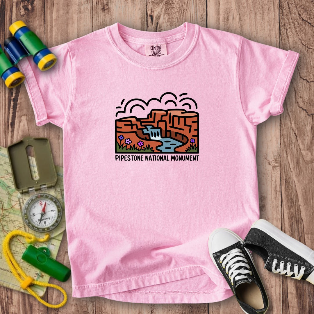 Pipestone National Monument Kids Cotton T-Shirt
