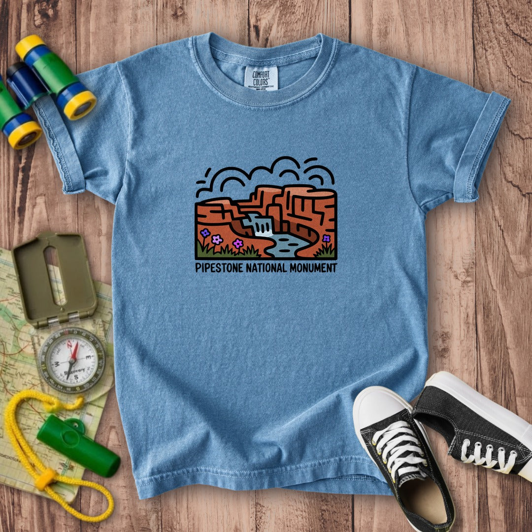 Pipestone National Monument Kids Cotton T-Shirt