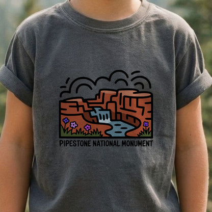 Pipestone National Monument Kids Cotton T-Shirt