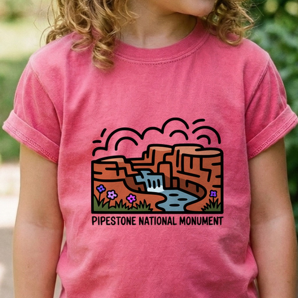 Pipestone National Monument Kids Cotton T-Shirt
