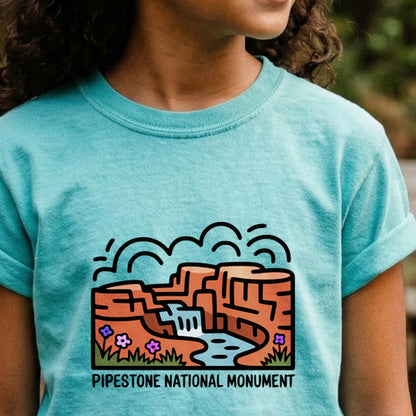 Pipestone National Monument Kids Cotton T-Shirt