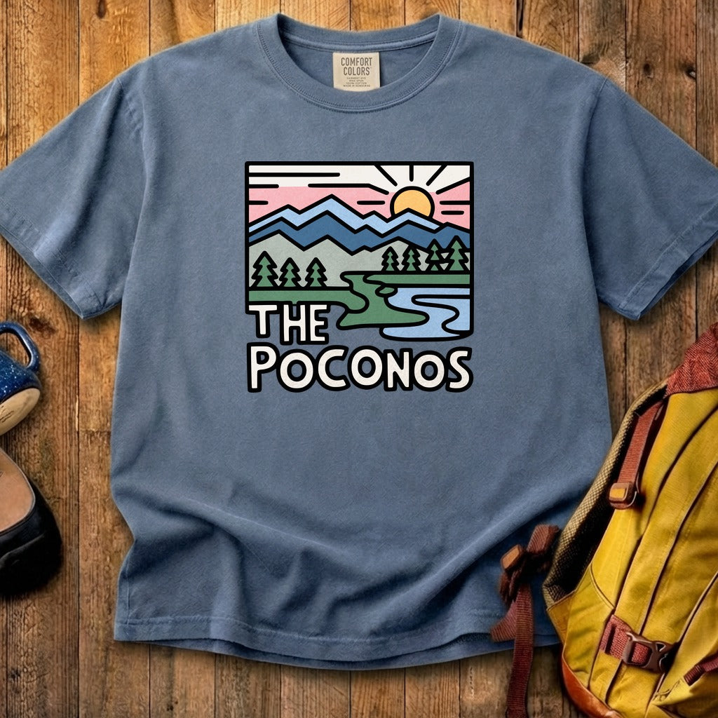 Poconos Mountains Cotton T-Shirt