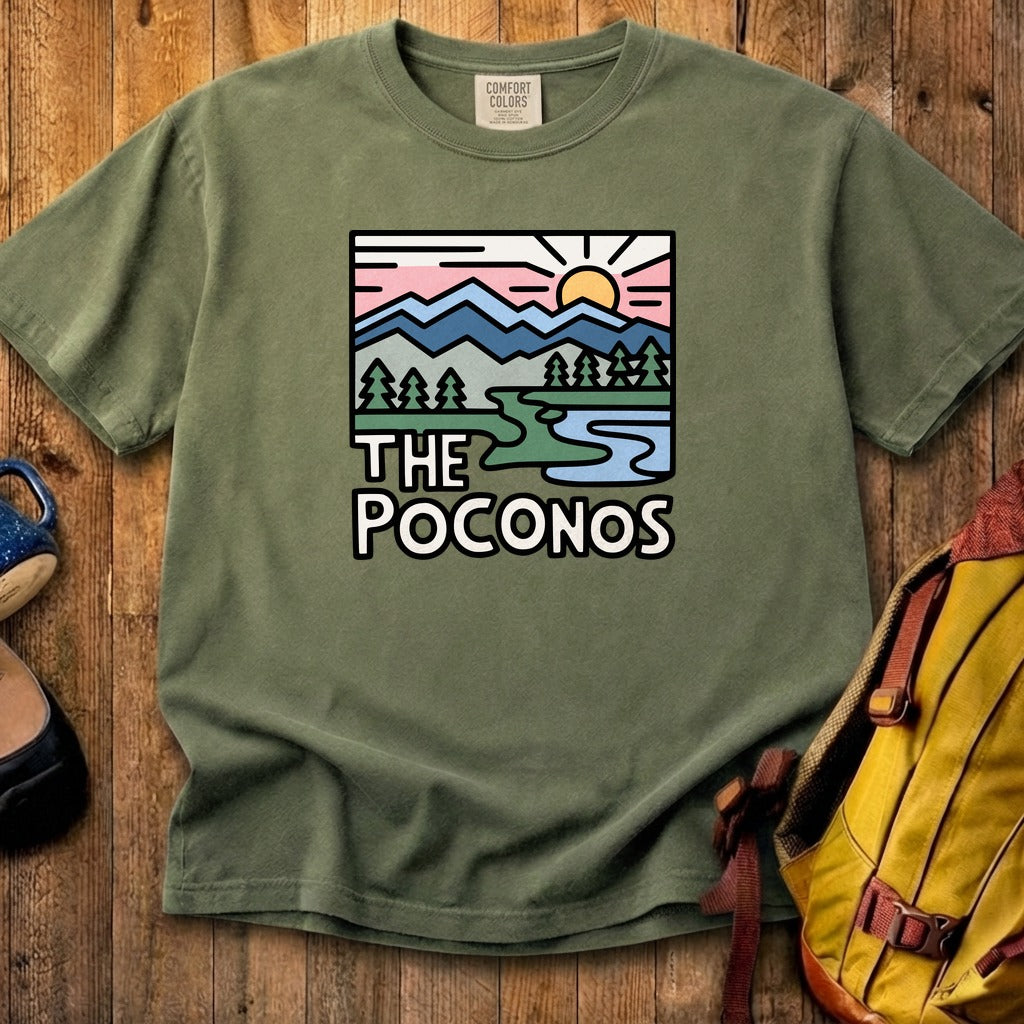 Poconos Mountains Cotton T-Shirt