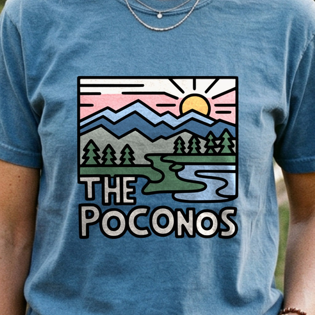 Poconos Mountains Cotton T-Shirt