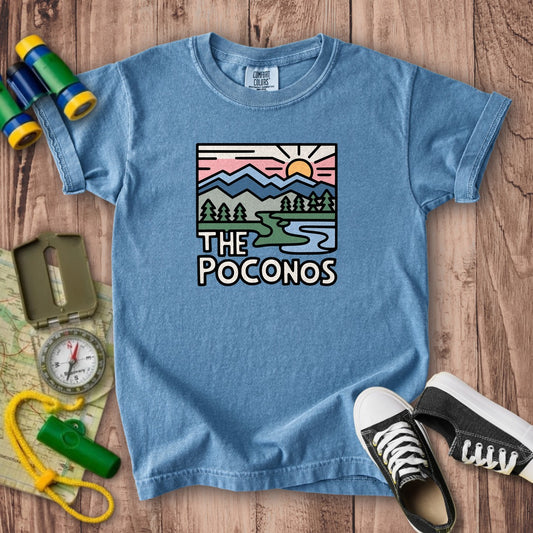 Poconos Mountains Kids Cotton T-Shirt