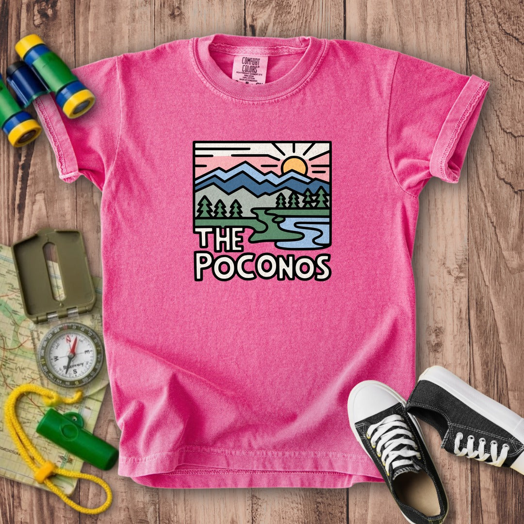 Poconos Mountains Kids Cotton T-Shirt