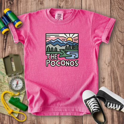 Poconos Mountains Kids Cotton T-Shirt