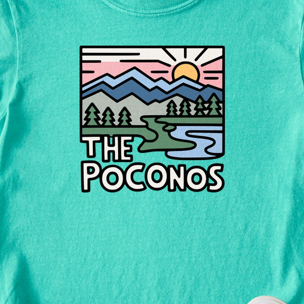 Poconos Mountains Kids Cotton T-Shirt