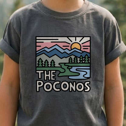 Poconos Mountains Kids Cotton T-Shirt