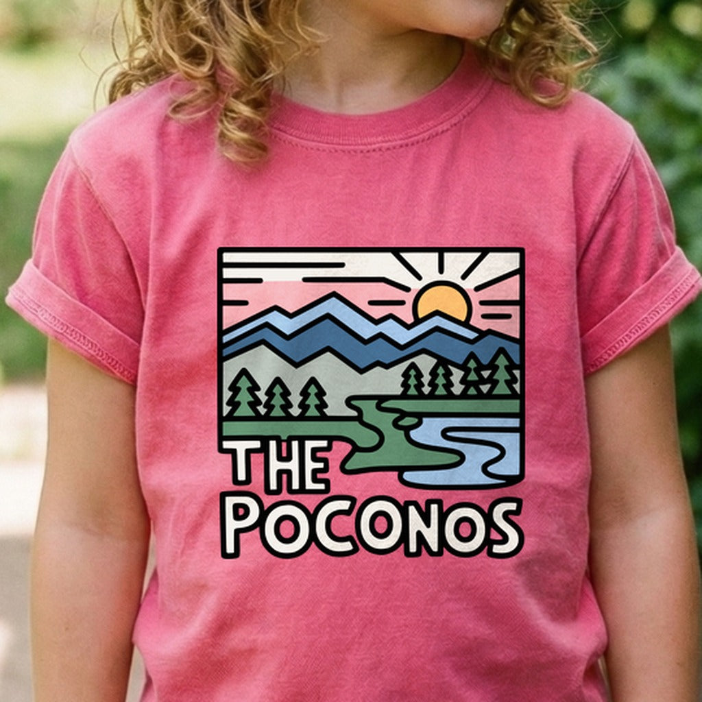 Poconos Mountains Kids Cotton T-Shirt