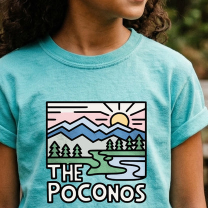 Poconos Mountains Kids Cotton T-Shirt
