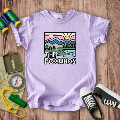 Poconos Mountains Kids Cotton T-Shirt