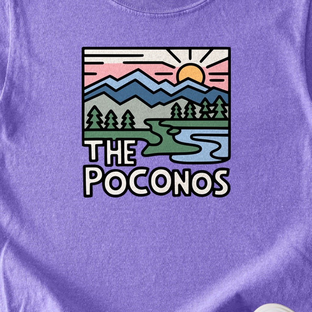 Poconos Mountains Kids Cotton T-Shirt