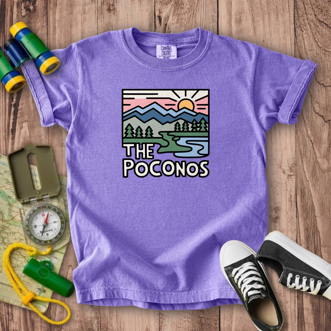 Poconos Mountains Kids Cotton T-Shirt