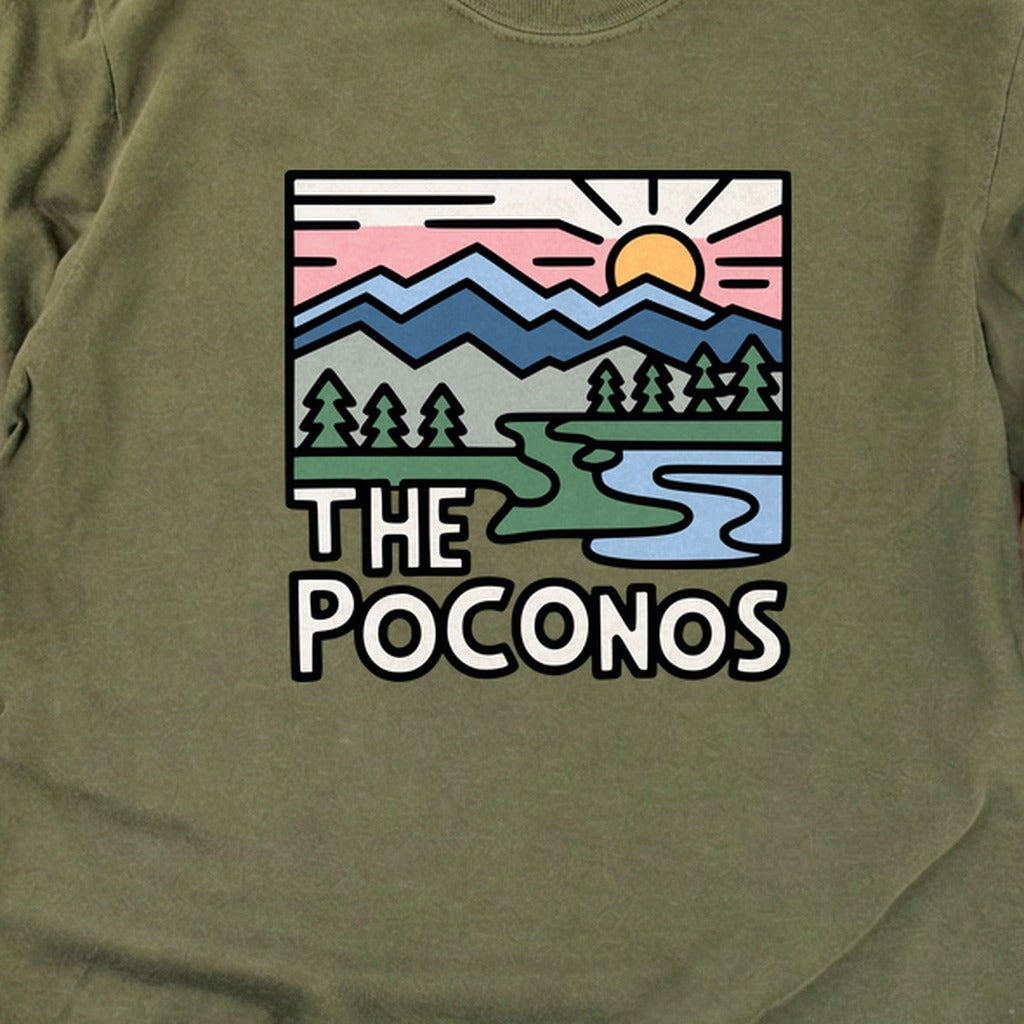 Poconos Mountains Cotton Long Sleeve