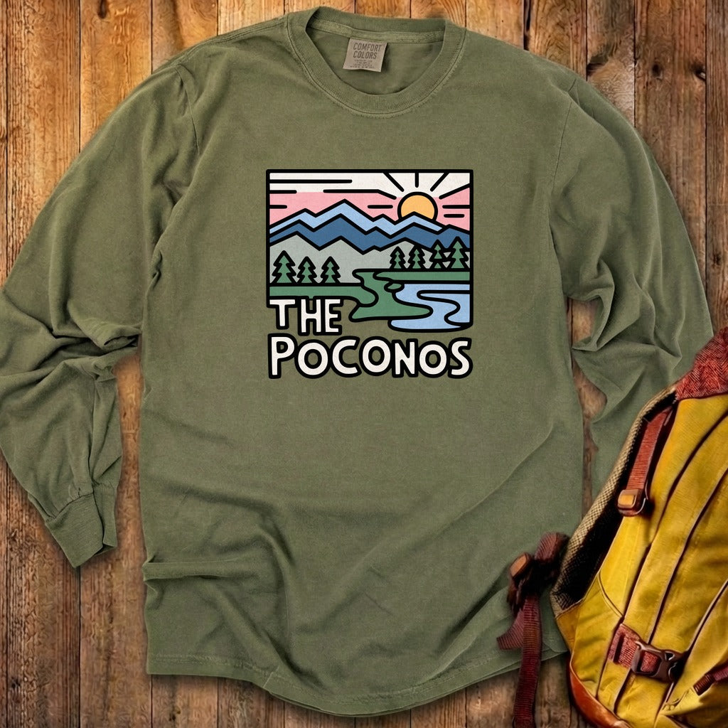 Poconos Mountains Cotton Long Sleeve