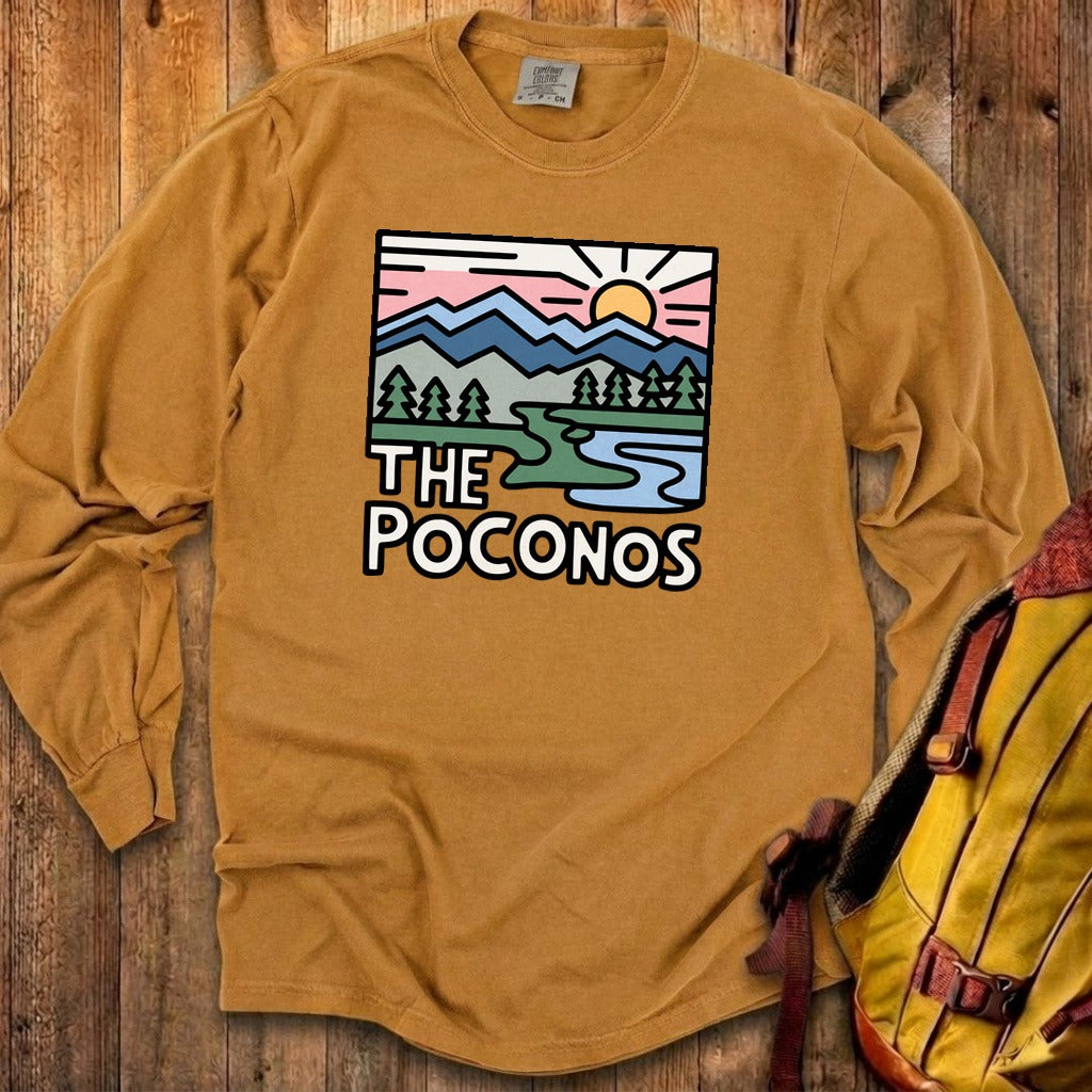 Poconos Mountains Cotton Long Sleeve