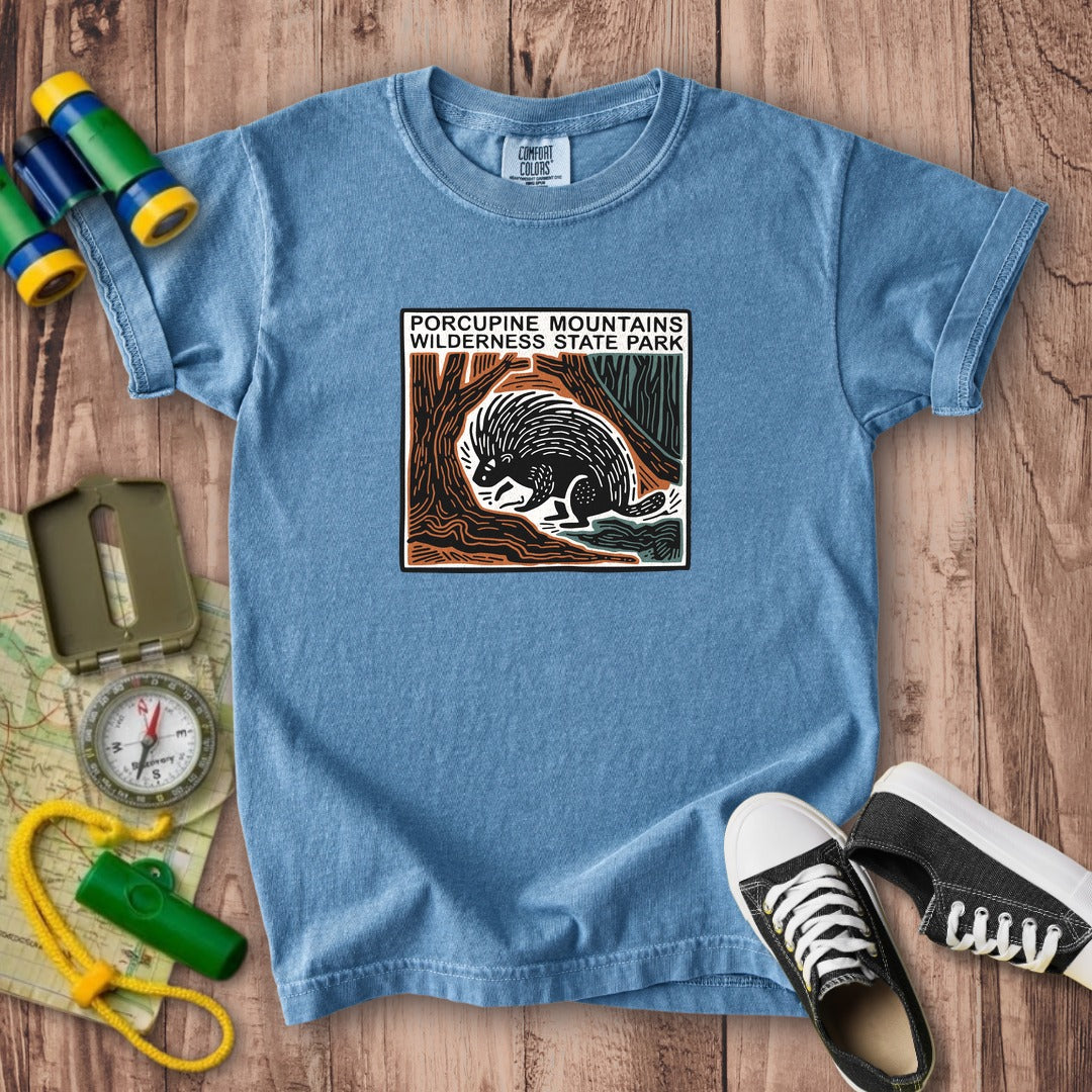 Porcupine Mountains Wilderness State Park Kids Cotton T-Shirt