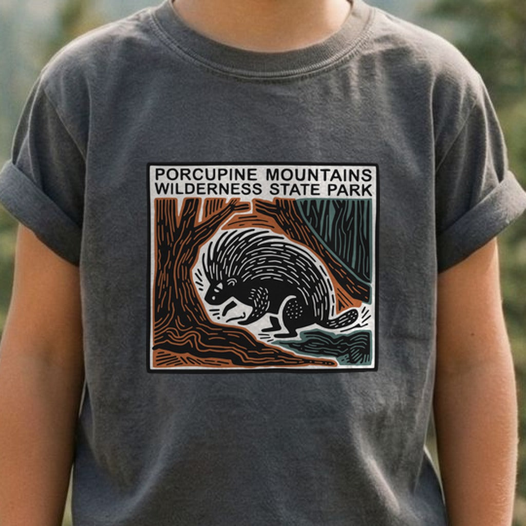 Porcupine Mountains Wilderness State Park Kids Cotton T-Shirt