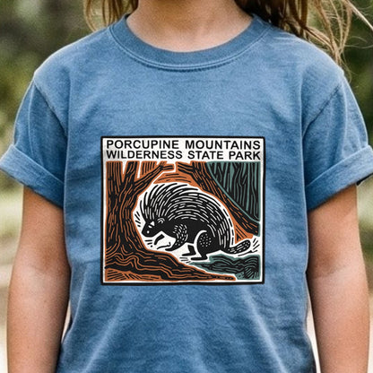 Porcupine Mountains Wilderness State Park Kids Cotton T-Shirt