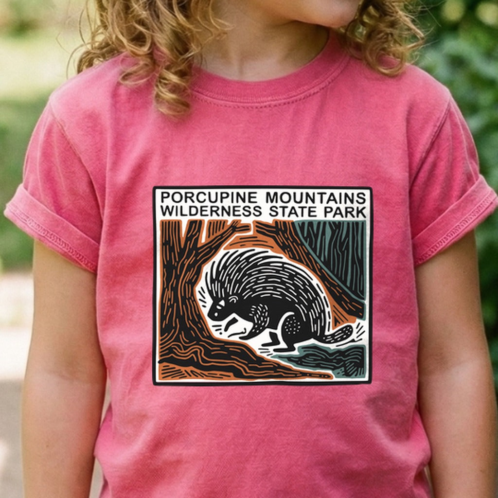 Porcupine Mountains Wilderness State Park Kids Cotton T-Shirt