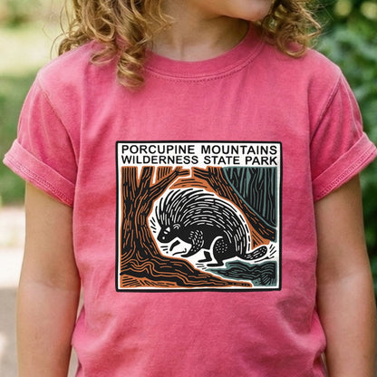 Porcupine Mountains Wilderness State Park Kids Cotton T-Shirt
