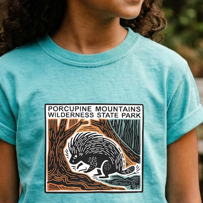 Porcupine Mountains Wilderness State Park Kids Cotton T-Shirt