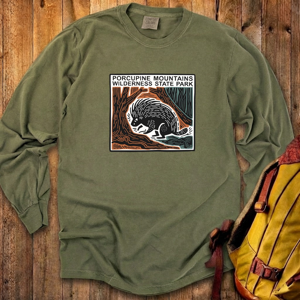 Porcupine Mountains Wilderness State Park Cotton Long Sleeve