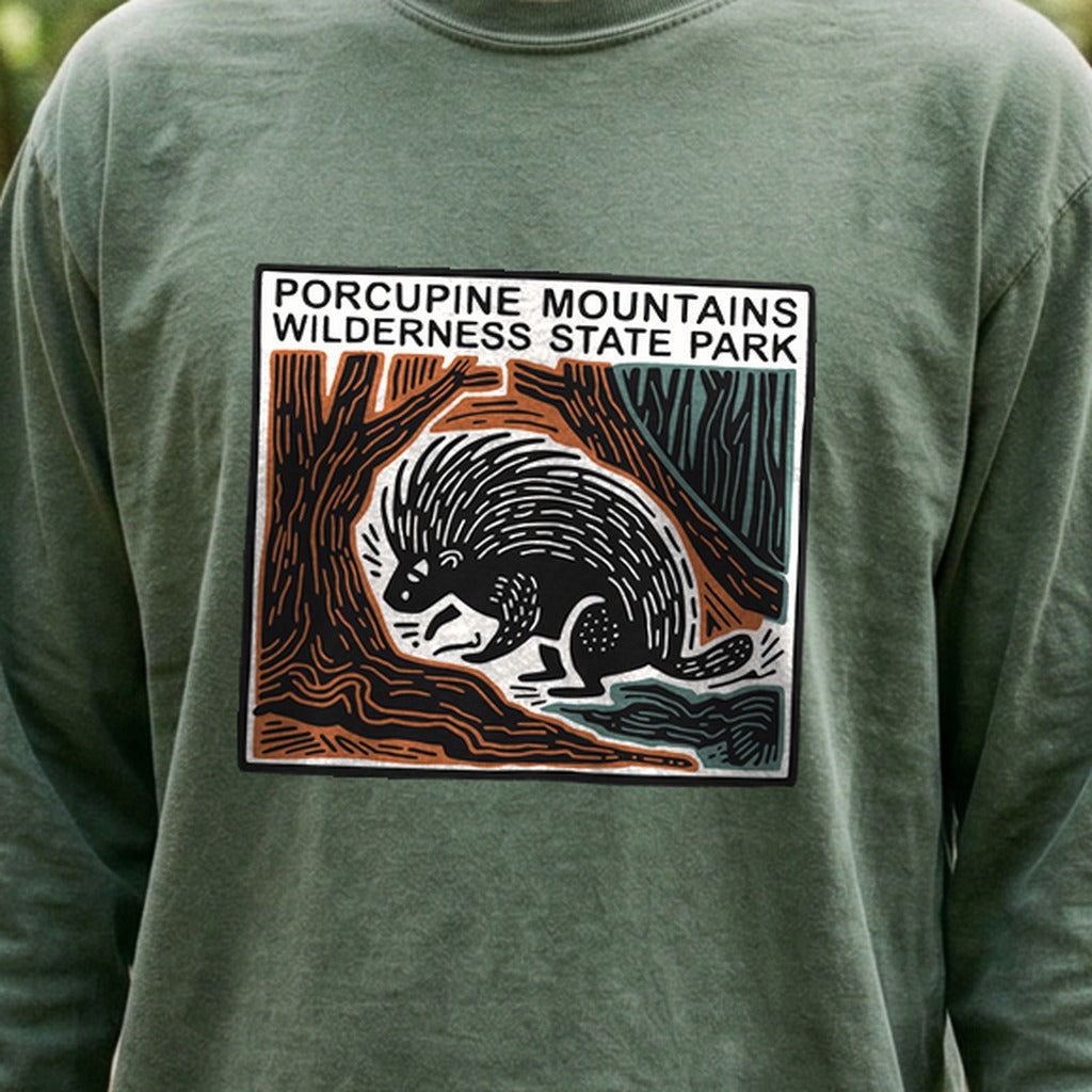 Porcupine Mountains Wilderness State Park Cotton Long Sleeve