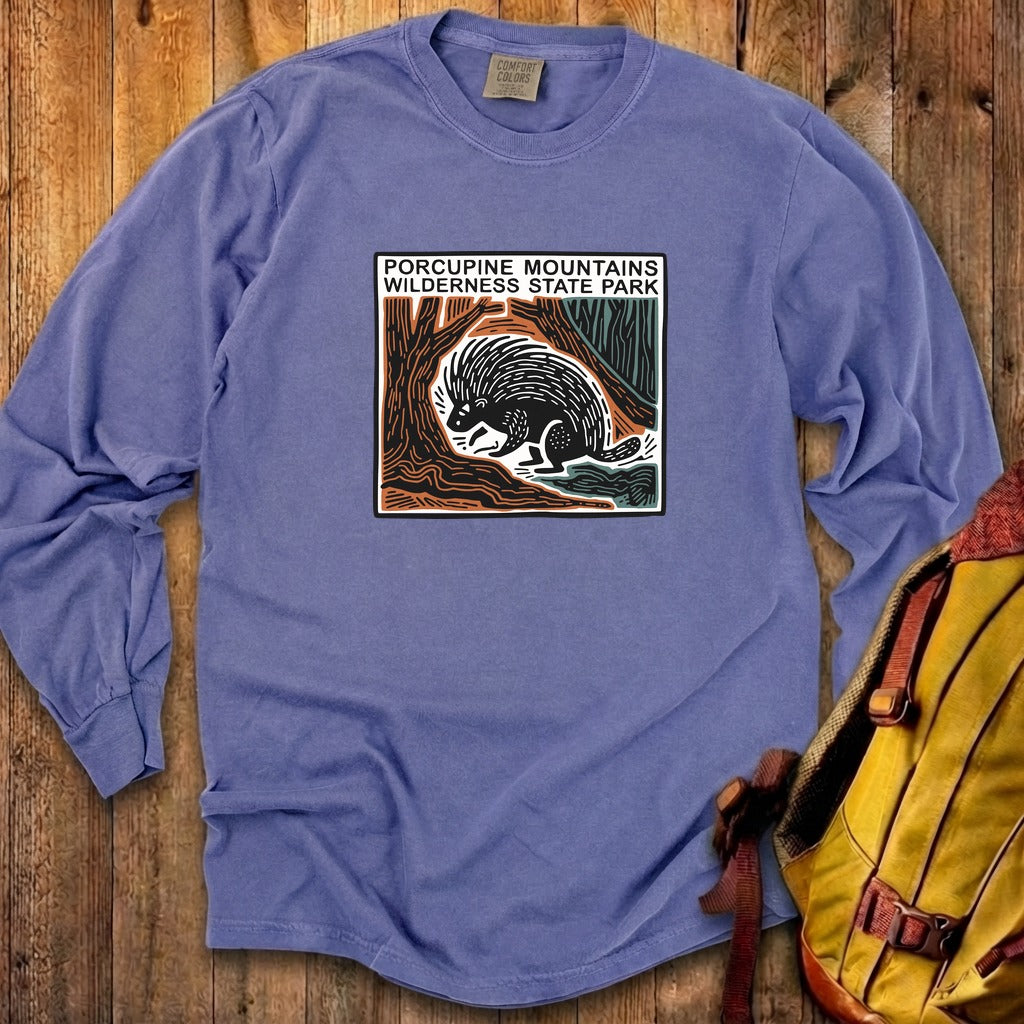 Porcupine Mountains Wilderness State Park Cotton Long Sleeve