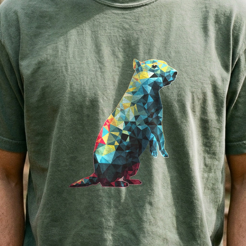 Prairie Dog Mosaic Cotton T-Shirt
