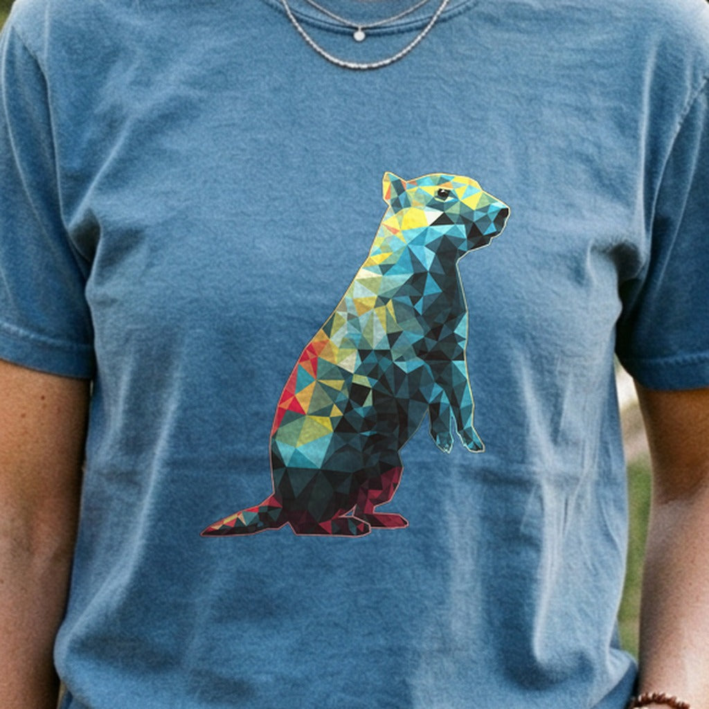 Prairie Dog Mosaic Cotton T-Shirt