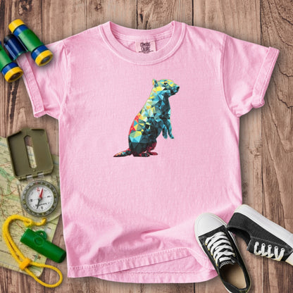 Prairie Dog Mosaic Kids Cotton T-Shirt