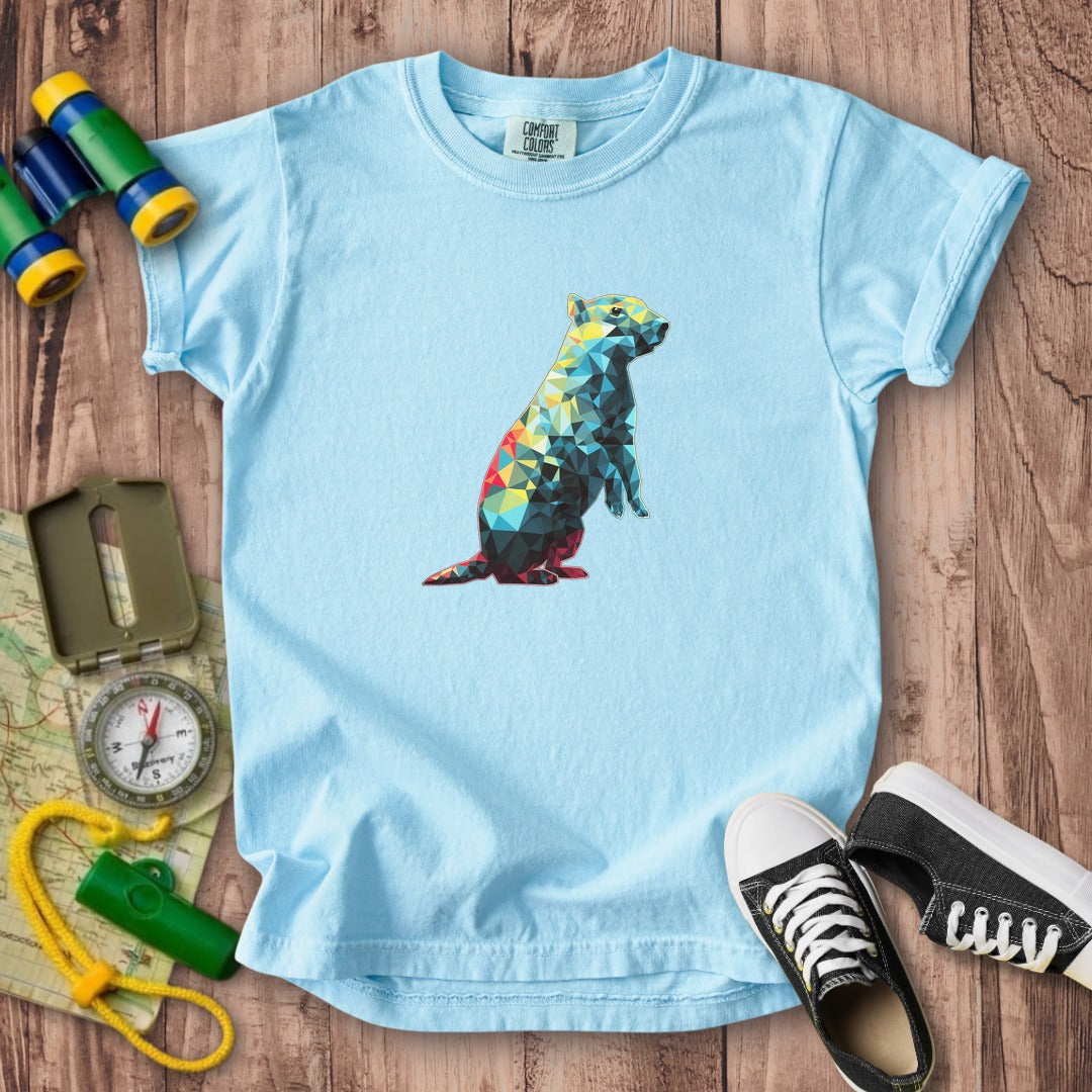 Prairie Dog Mosaic Kids Cotton T-Shirt