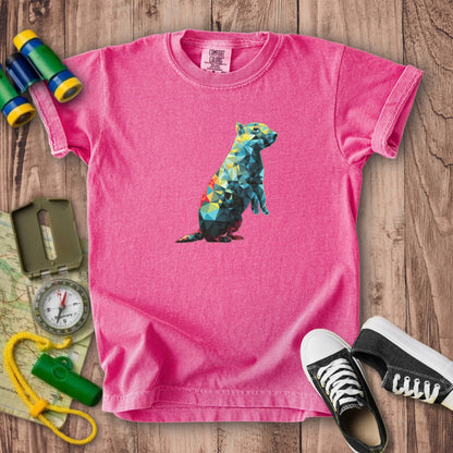 Prairie Dog Mosaic Kids Cotton T-Shirt