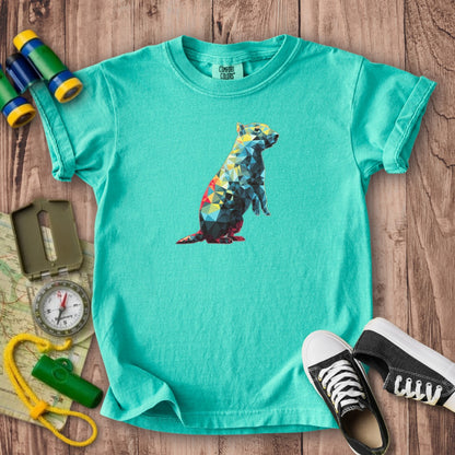 Prairie Dog Mosaic Kids Cotton T-Shirt
