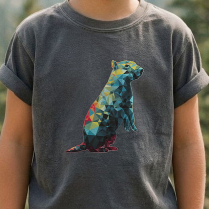 Prairie Dog Mosaic Kids Cotton T-Shirt