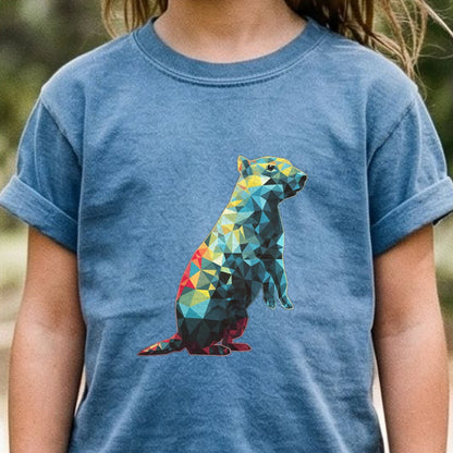 Prairie Dog Mosaic Kids Cotton T-Shirt